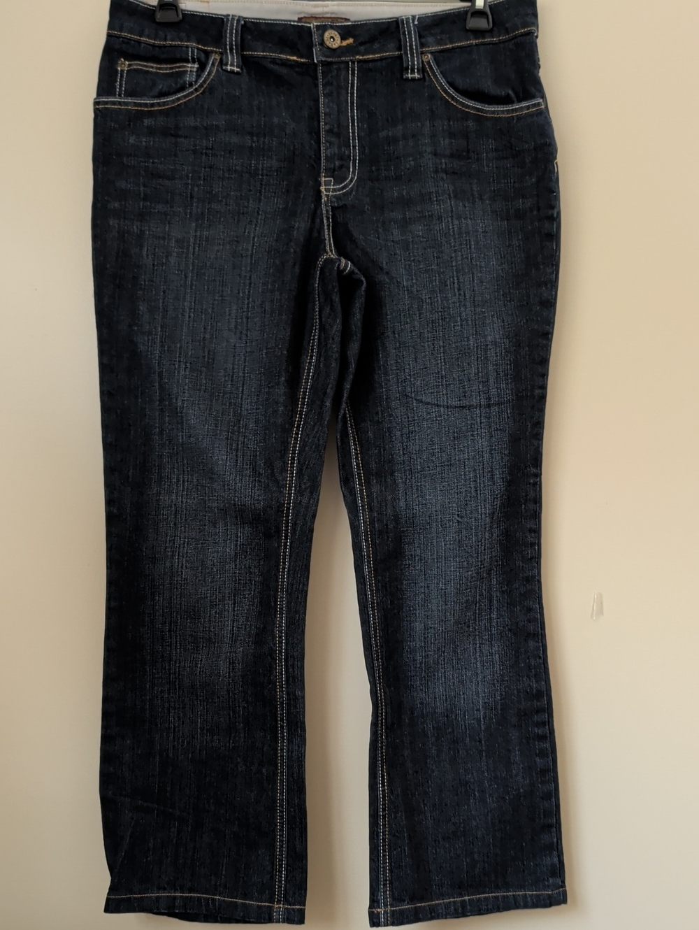 Zana Di Dark Wash Bootcut Jeans Women's Size 16 Short Stretch Denim